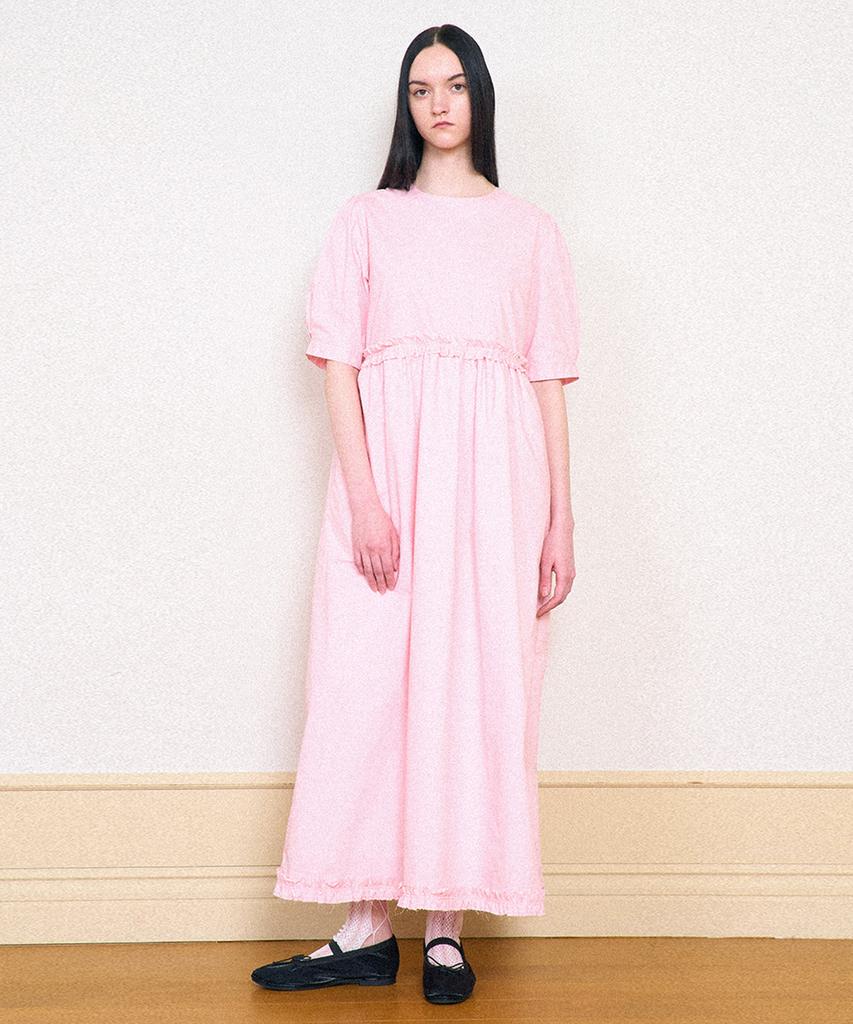 Partimento Woman Puff Sleeve Maxi Dress_Pink