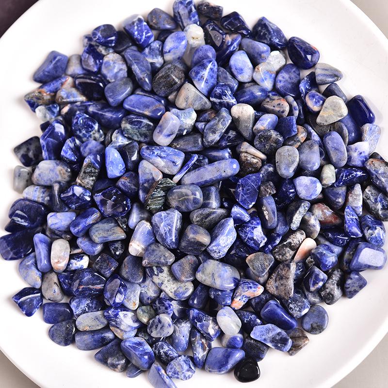 Blue Veined Stone Crushed Gems - Natural Crystal Ore for Decoration & Landscaping