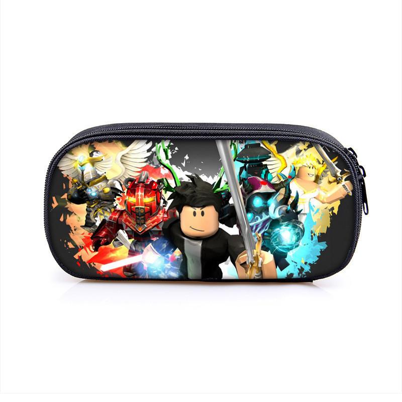 Vibrant Roblox Single Layer Pencil Case Durable Polyester Rectangular Kids Stationery Bag