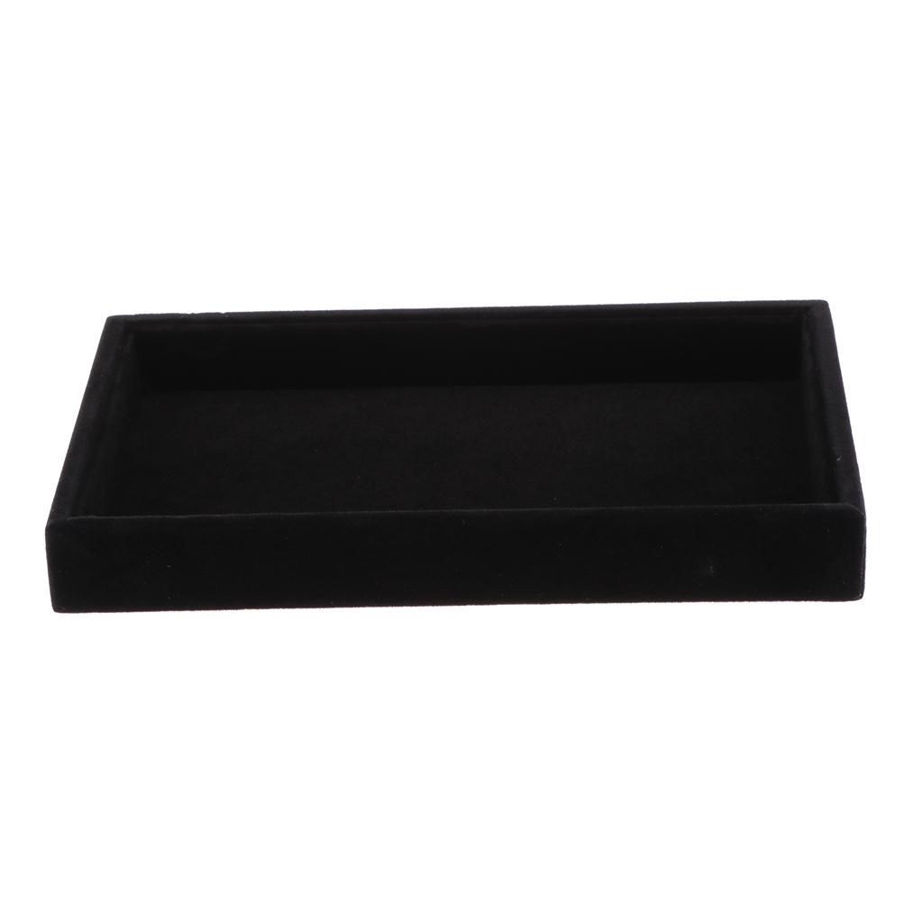 Elegant, catifea, stivuitoare, tavă de afișare pentru bijuterii, organizator de colier, gri