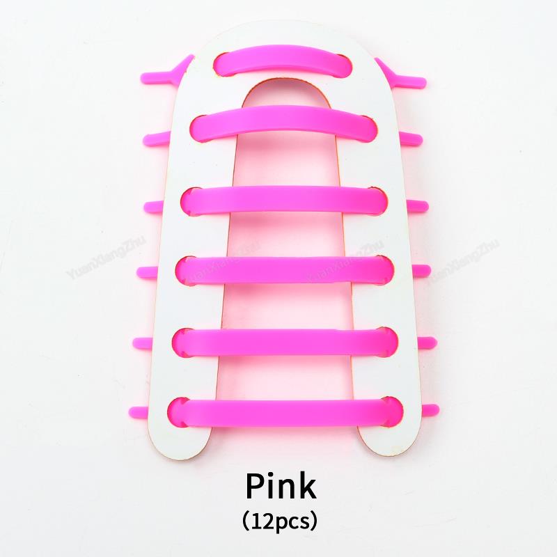 12 Stück Elastische Schnürsenkel für Sneaker Silikon Dehnbare Schnürsenkel Ohne Binden Schnürsenkel für Kinderschuhe Gummiband Schnürsenkel Schnürsenkel