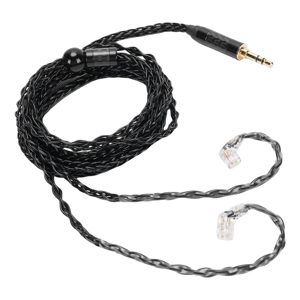Earphone Cable Fit for ZS10 PRO AS10 PRO X 16 Cores Silver Plated OFC 3.5MM To QDC 2 Pin Headset Earphone Cable