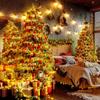 Vánoční venkovní zahradní LED řetězové světlo 24V Vánoční stromek Vílová světla Vodotěsná girlandová lampa pro výzdobu dvora a sváteční párty