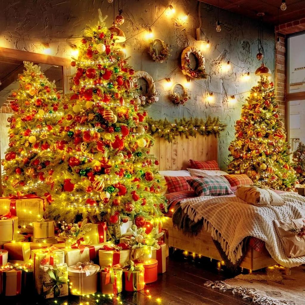 Christmas Outdoor Garden LED String Light 24V Xmas Tree Fairy Lights Waterproof Garland Lamp For Courtyard Holiday Party Decor