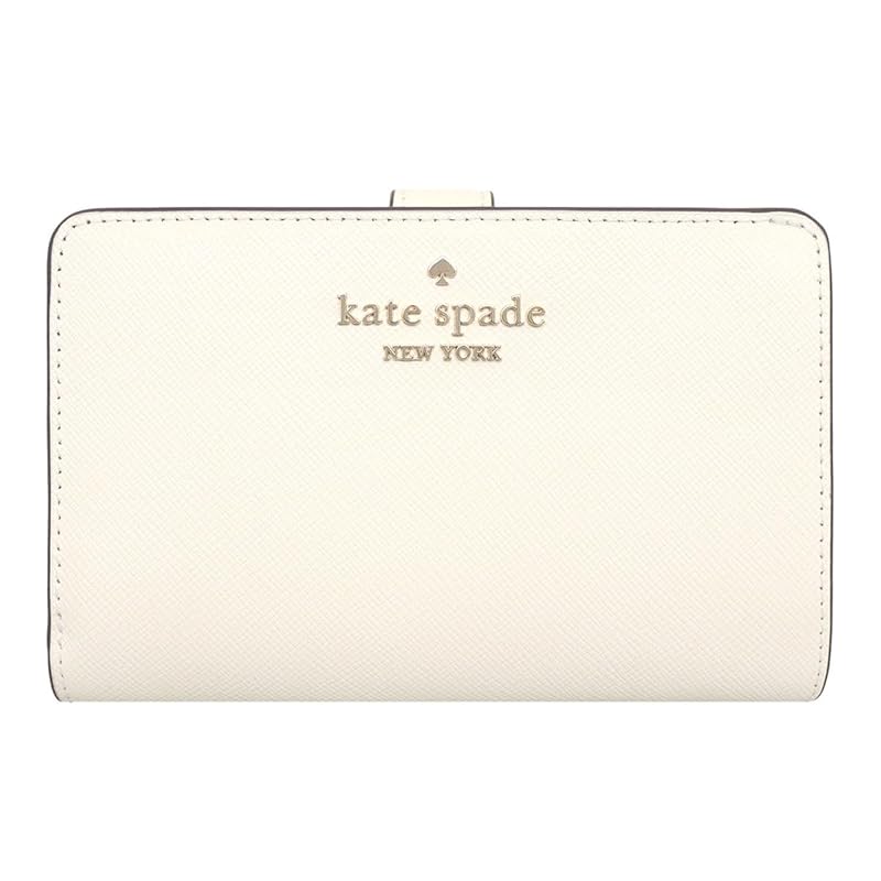 

[Kate Spade] kate spade Wallet (bi-fold wallet) KC580 meringue madison Saffiano leather medium compact bifold wallet ladies [Outlet product] [brand]
