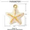 3pcs/Lot Stainless Steel Enamel Starfish Round DIY Charms Palm Tree Fishtail Necklace Pendants Woman Summer Holiday Jewelry