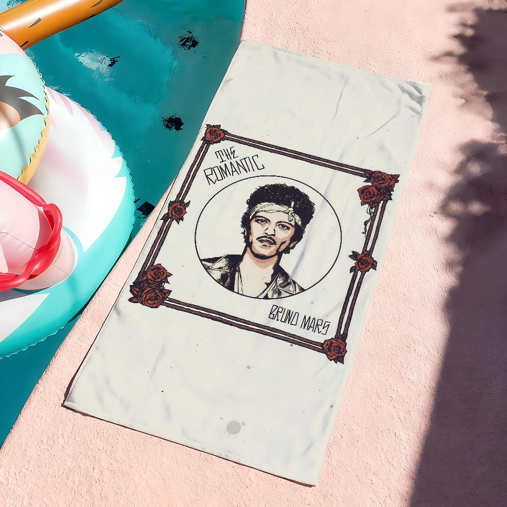 Asciugamano da Spiaggia B-Bruno Mars Per Spiagge Studi di Yoga Palestre Terme Piscine E Picnic