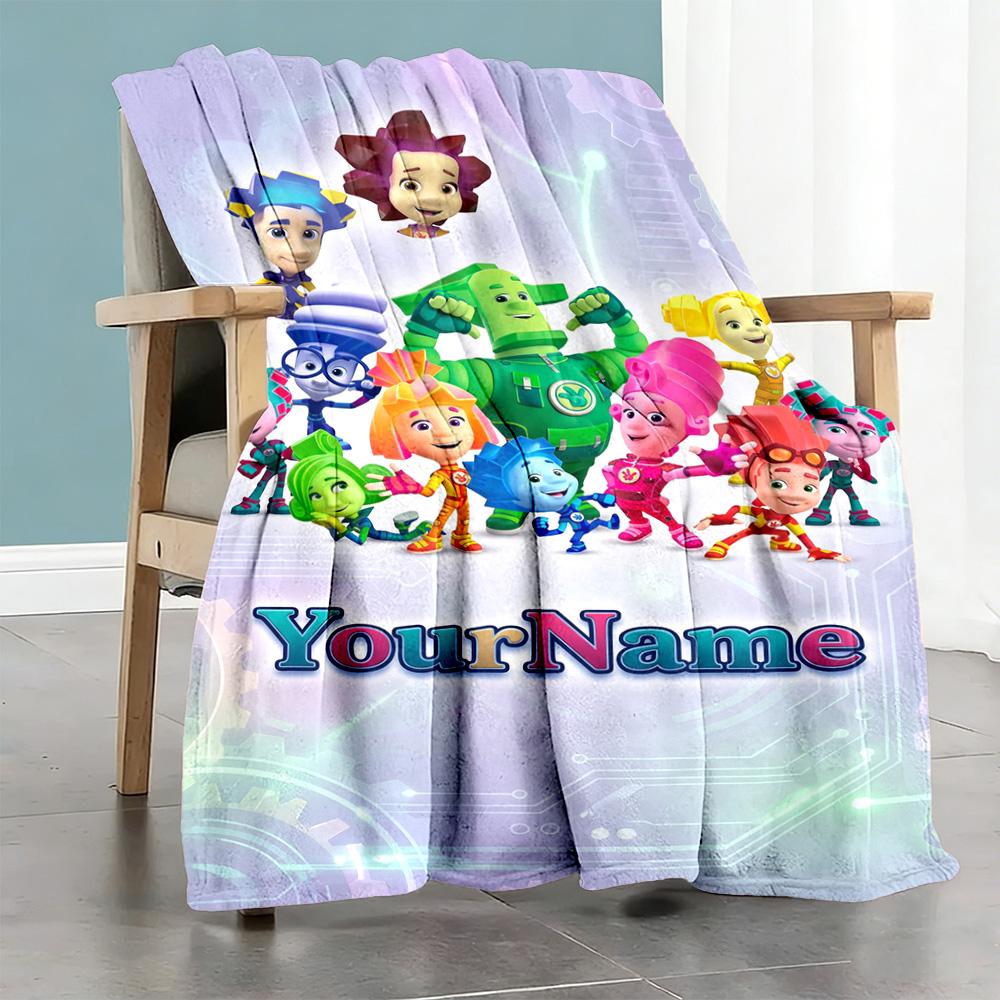 Fixies Customize Your Name Blanket Cozy Personalized Blanket Warmthful Decor Great for Office Chair Couch Seaside Bed Four Seasons Universal