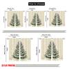 2pcs,2D plane printing Curtain Popular Christmas Tree Snow Berries (3) Versatile Polyester Fabric (without rod) Room Decor