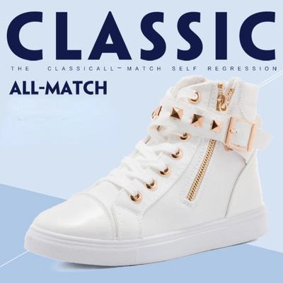 High-top Women's Canvas Shoes Comfortable Women Vulcanized Shoes 2025 New Women's Flat-soled Casual Board Shoes Zapatos Mujer
