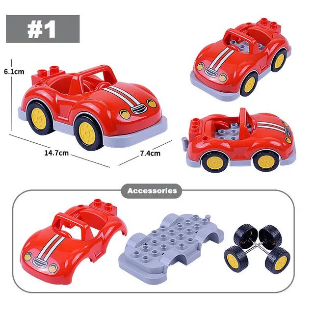 

Великий Розмір Поїзд Збірка Будівельні Блоки Аксесуари Міський Рух Автомобіль Вантажівка Літак Великі Цеглини Дитячі Іграшки Сумісні Duploes