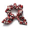 Hair Tie Floral Print Rabbit Ear Decor Hair Rope High Elasticity Bun Half-Tied Hairstyles Ponytail Holder Hair Accessory