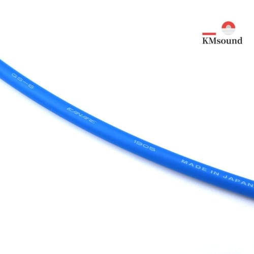 CANARE GS-6 Blue Shielded Cable (L-L/L-S/S-S), Made In Japan (L-S, 5m)