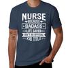 Nurse Because Badass Life Saver Isnt An Official Job Title Tshirt Basic Crew Neck Short Sleeve Top Tshirt