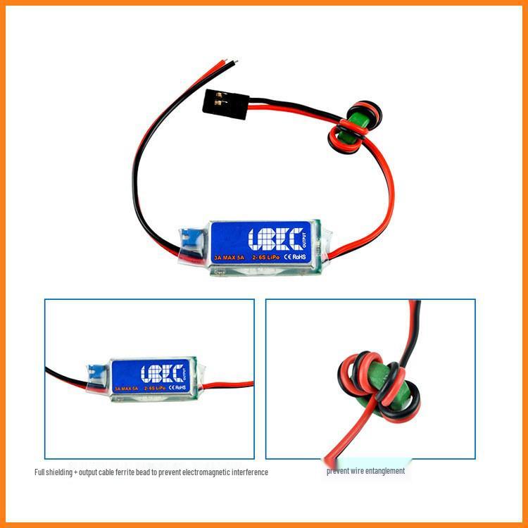 ESC BEC Anti-Interference 2-6S Step-Down Power Supply Module, 3A 5V UBEC for Model Aircraft.