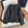 Lingge Cotton Jacket Women's Short Winter New Style Cotton Jacket Retro Small Fragrant Style Cotton Jacket