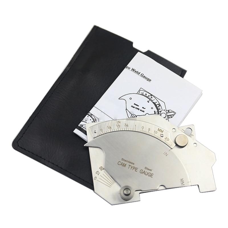 Compact Inch & Metric Bridge Cam Gage Test Ulnar Welding Inspection Gauge Stainless Steel for Welded Surfaces & Joints
