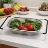 Non-slip Handle Sink Drain Basket Scalable Vegetables Draining Racks Strainer Basket  Rinse Fruit