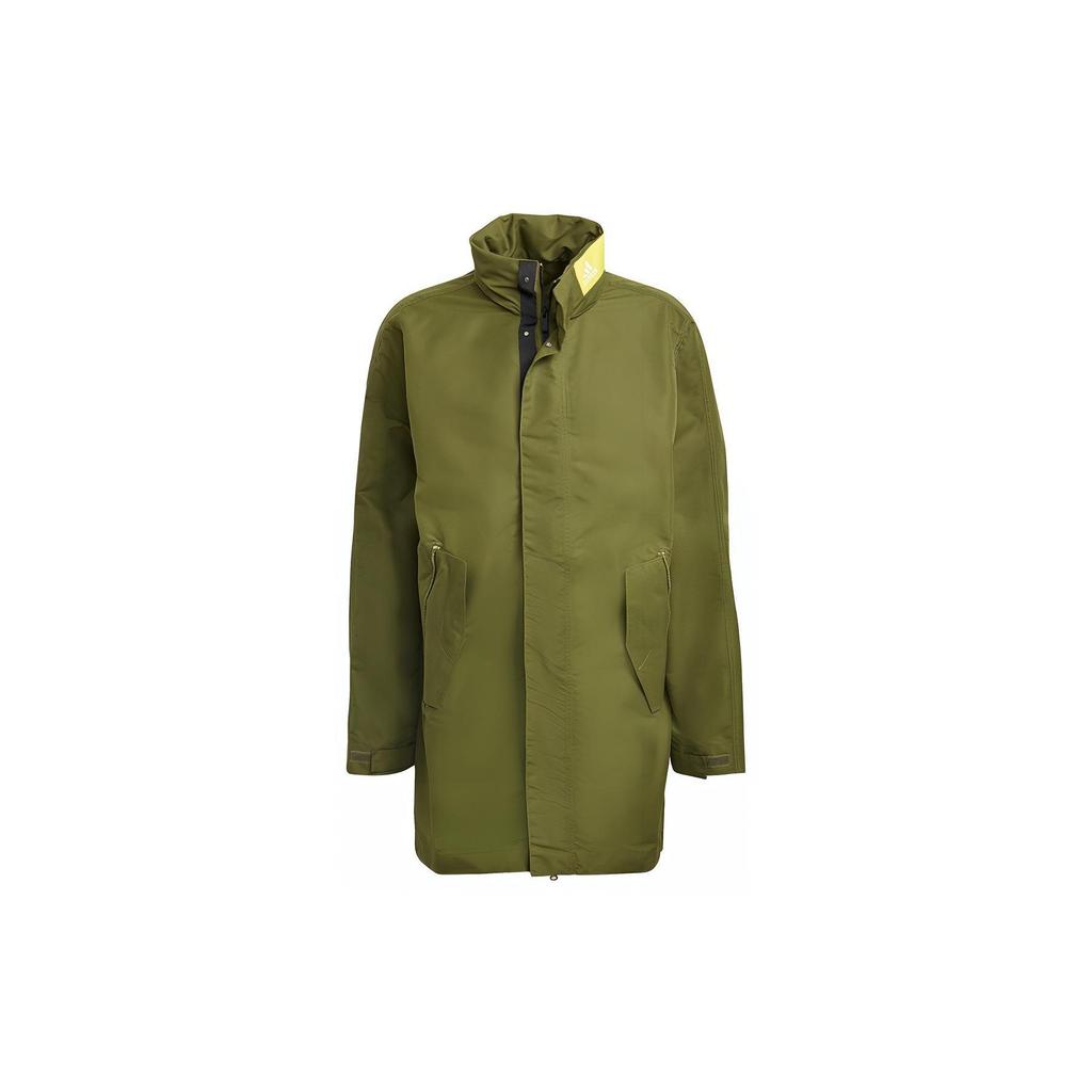 adidas Jackets Men's Army Green Stand Collar Moderate Other GM5761