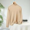 Lekasha Women's Slim Fit Cashmere Turtleneck Sweater - Rolled Edge, Semi-High Neck, Long Sleeve, Fashionable Base Layer.
