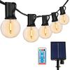 Solar-Powered G40 Tungsten Filament String Lights for Christmas & Festival Decor