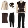 2025 Gothic Victorian Men's Cosplay Set: Medieval Jacket, Vest, Shirt & Pants