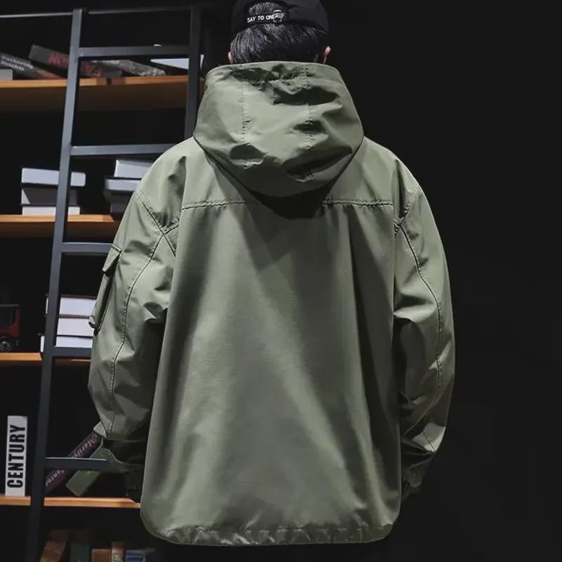 Men's Waterproof Windproof Hooded Mountaineering Jacket - Autumn, Single-Layer, Functional, Casual Outdoor Wear
