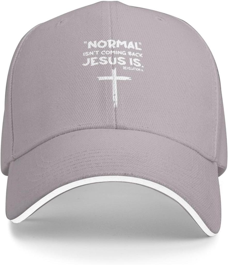 Jesus Is Coming Back Bible Verse Baseball Cap Christian Faith Adjustable Sun Hat