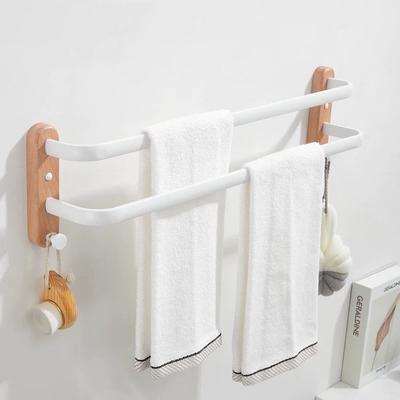 Holz Badezimmer Handtuchhalter Wandmontiert Toiletten Handtuchhalter Weißer Handtuchhalter Weißer Haken 40-50cm Handtuchhalter Stange Badezimmerzubehör