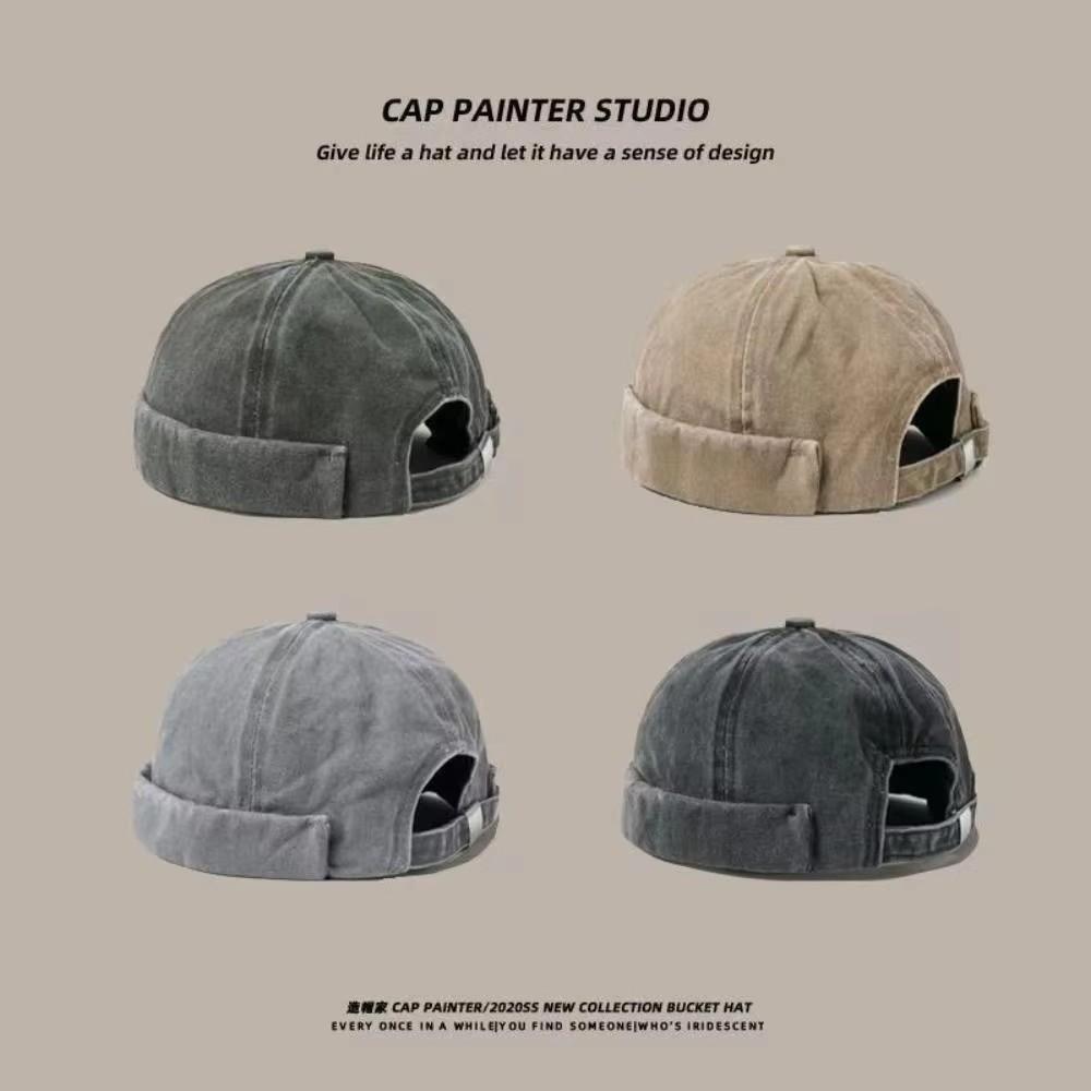 Fashion Solid Color Denim Cap Distressed Denim Adjustable Hip Hop Hat Street Style Bonnet