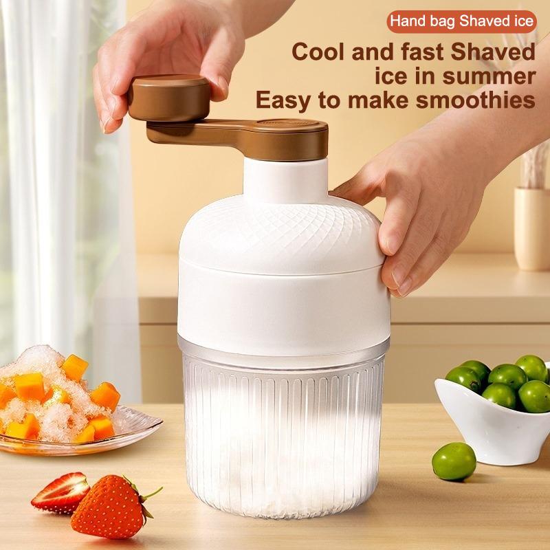 Mini Easy Ice Shaver Creative Shredding Shaved Crushing Machine Household Hand-Cranking Practical Portable Ice Cream Tools