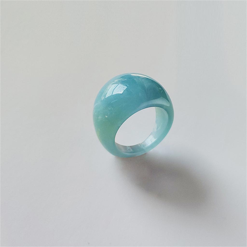 Neuer Vintage Ring für Damen Transparenter Bunter Acrylharz Ring Korea Mode Geometrischer Ästhetischer Schmuck Trend Punk Ringe
