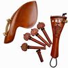 Beautiful Violin Accessories Set With Engrave, Carved 4/4 Fiddle Parts Fittings Pegs Tailpiece Chinrest
