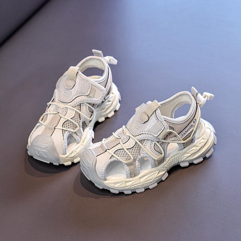 Boys sandals summer new children's frame shoes breathable mesh casual hollow girls sports bag head sandals