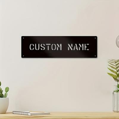 Exclusive Handmade Metal Name Sign Custom Wall Art Reusable Removable for Home Office Commercial