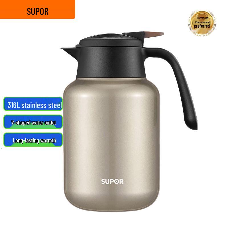 SUPOR 316L Stainless Steel Insulated Tea Flask 1.6L