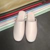 Spring & Autumn Lambskin Leather Slippers - Japanese Style Indoor Couple Slippers for Home & B&B Vacations