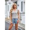 Women Fashion Sleeveless Knit V Neck Vest Slim Tank Top New Women's Casual T-Shirt