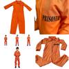 Unisex Orange Prisoner Costume For Boys And Girls Perfect For Halloween Celebrations