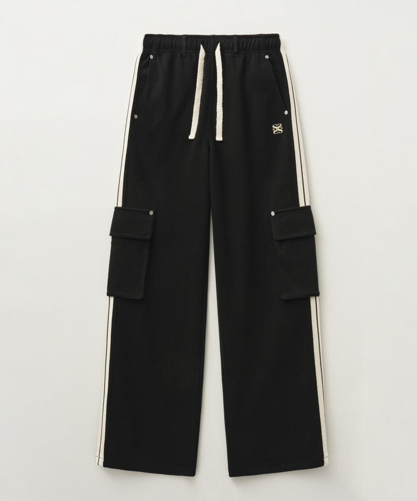 Seteo Roton Cargo Track Pants Caviar Black