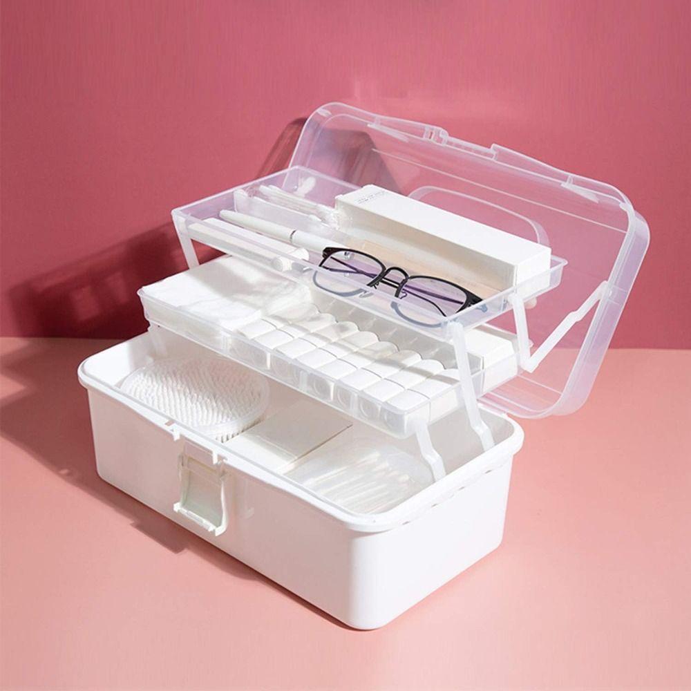 Cosmetic Case Storage Box Nail Art Box Storage Drawer Portable Storage Case  Student Stationery