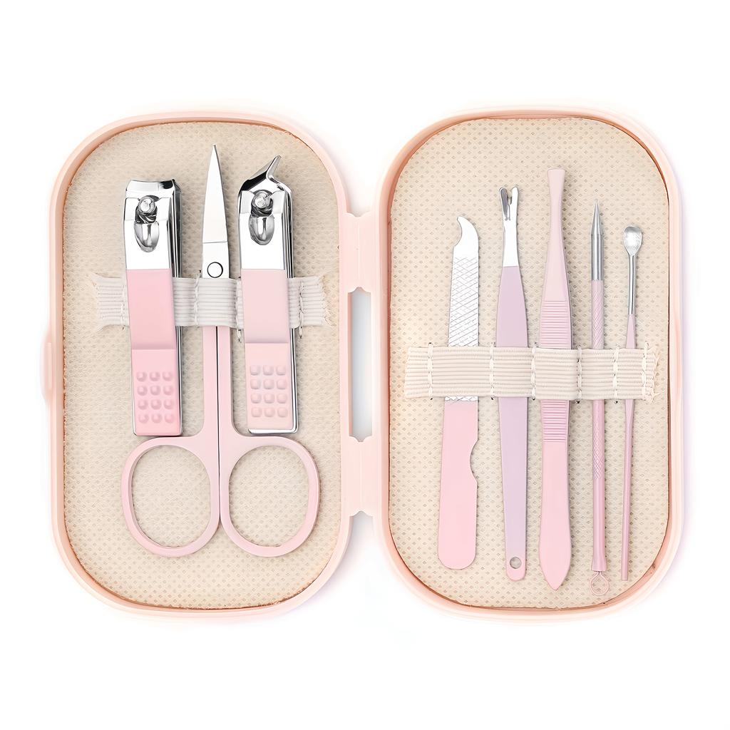 Stainless Steel Nail Clipper Set with Storage Ergonomic Design Straight Blade Durable Manicure Tool Christmas Gift