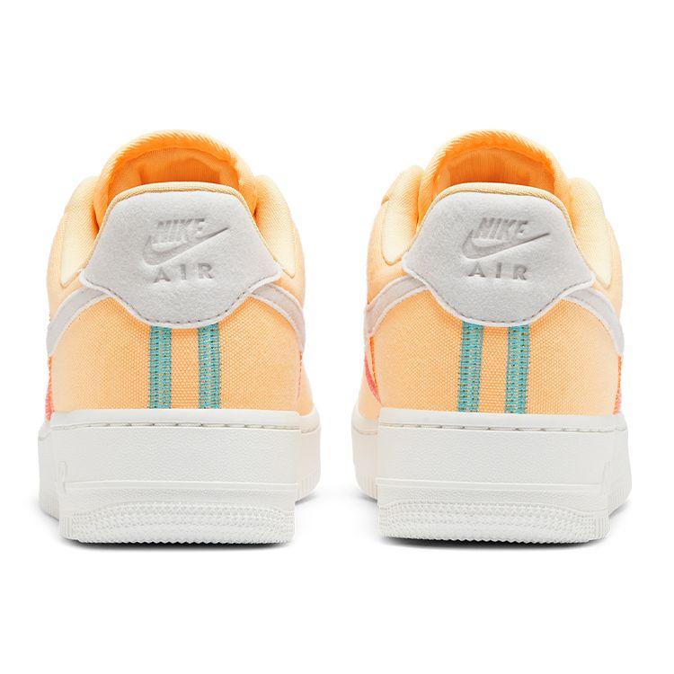 Nike Air Force 1 07 LX Canvas Wrap Non-Slip Durable Low-Top Skate Shoes Women Sneaker White Orange DD0226-800