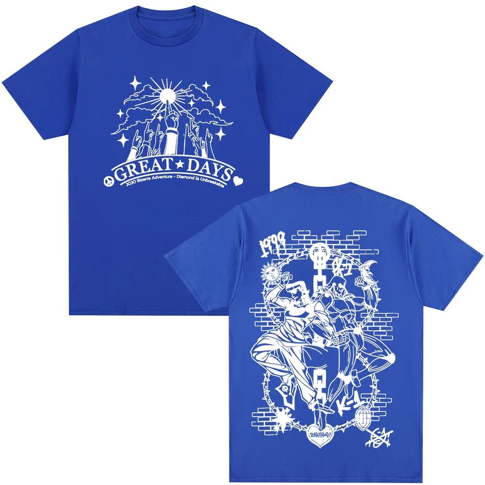 Show Off Your Love for JoJo’s Bizarre Adventure Diamond Is Unbreakable with This Great Days Themed Black T-Shirt