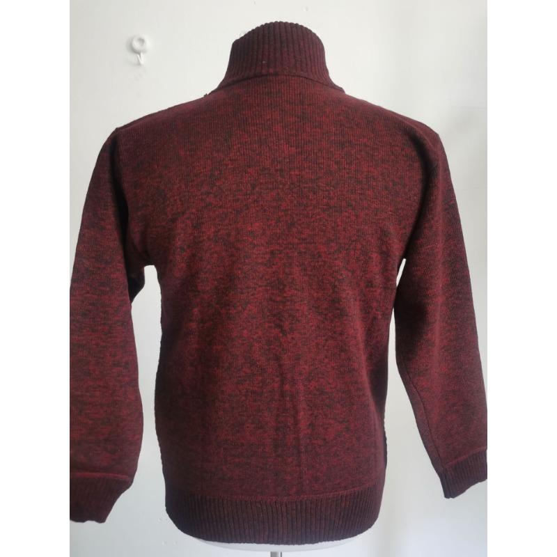 Men's Thick Knit Stand Collar Cardigan
