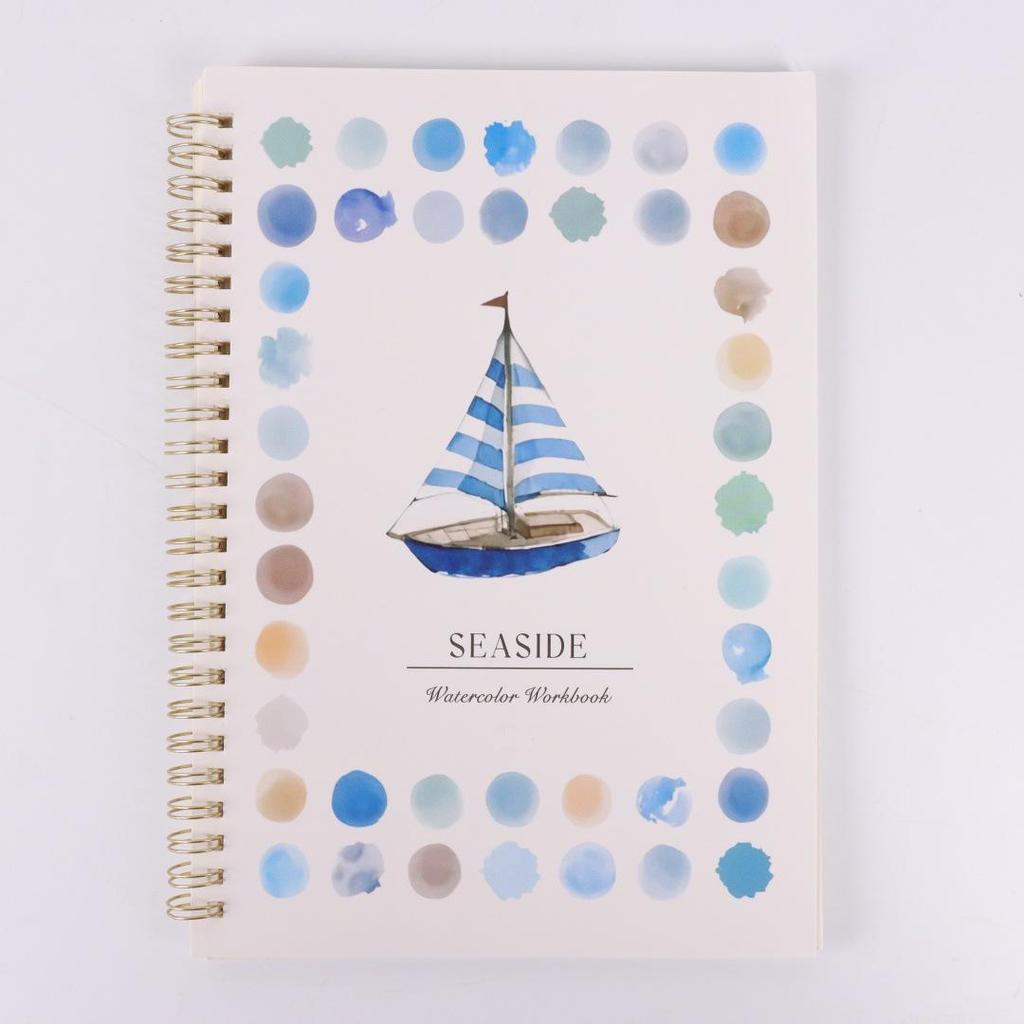 Enhanced Non-Bleeding Watercolor Painting Book