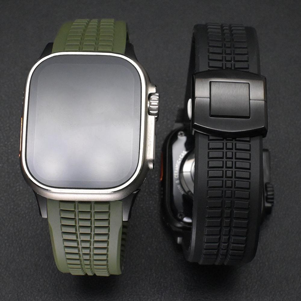 Řemínek na zápěstí pro Apple Watch Ultra2 49mm Silikonový pásek 46mm 44mm 45mm Sportovní smyčka Náramek pro Iwatch 10 7 8 9 Se 6 5 4 Příslušenství