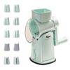 Non-slip Base Grater 5-in-1 Rotary Cheese Grater with Suction Base Stainless Steel Vegetable Slicer Hand Kitchen for Efficient