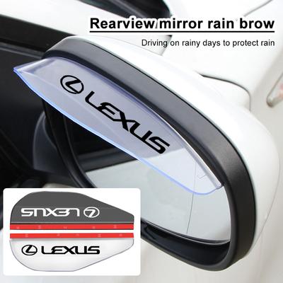 2Pcs Car Rear View Side Mirror Rain Board Eyebrow Guard Sun Visor For ES300 RX330 RX300 GS300 IS250 IS200 CT200h NX RX