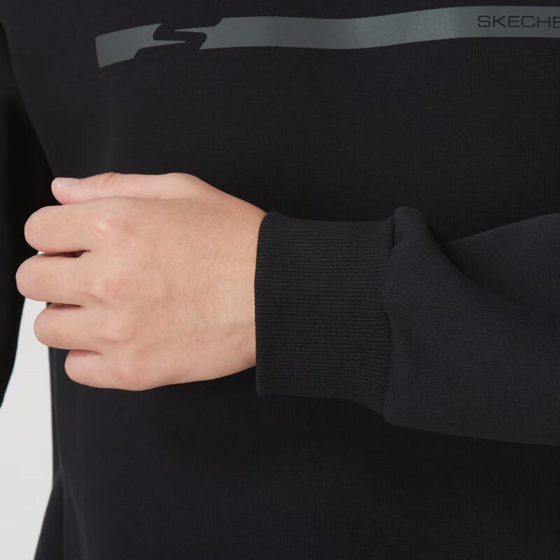 Skechers Sportswear Trendy Fitness Training Comfortable Breathable Casual Pullover Long Sleeve Sweatshirt Men Sweatshirt Black P324M024-0018